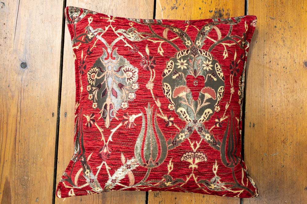 Small Red Ottoman Turkish Tulip Cushion Cover 44x44cm